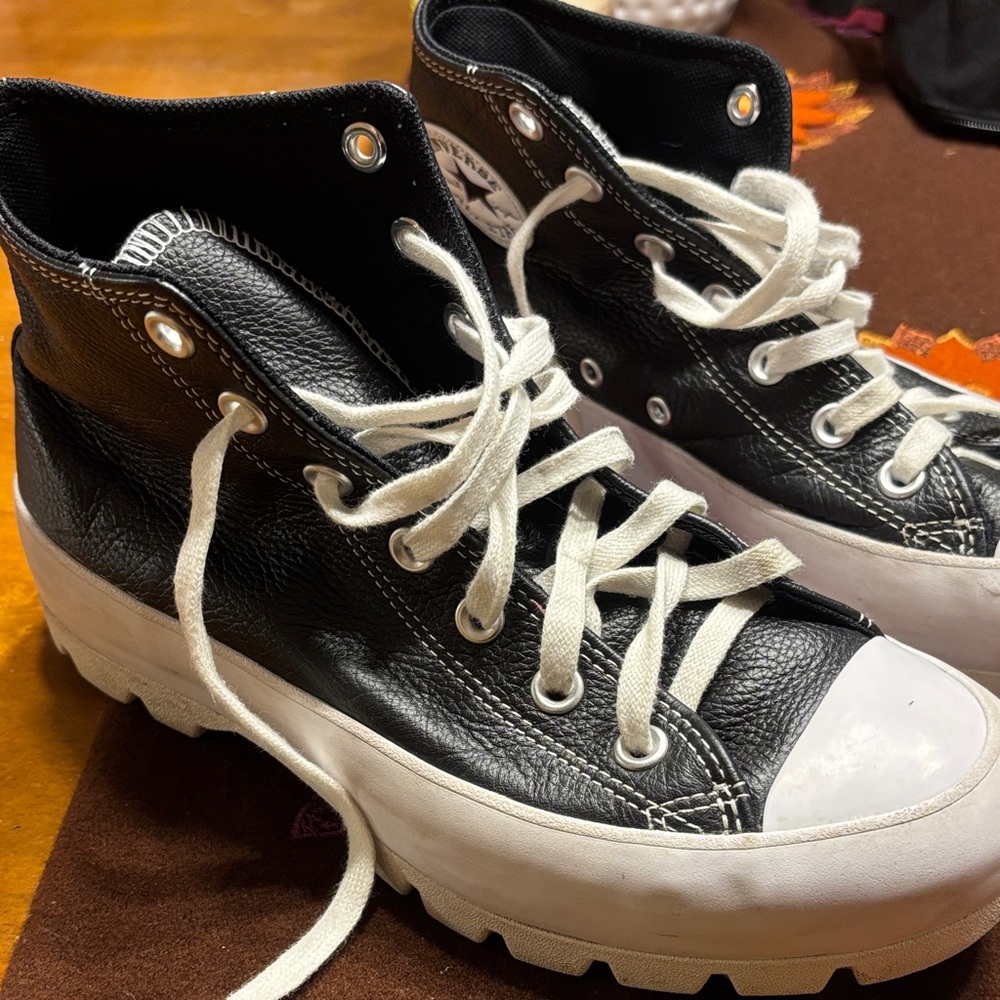 Converse Leather High-Top Sneakers - Picture 7 of 7